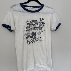 1970S COOL GHOUL & MAD HATTER DISCO RINGER T-SHIRT